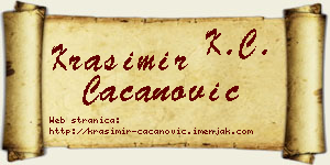 Krasimir Cacanović vizit kartica